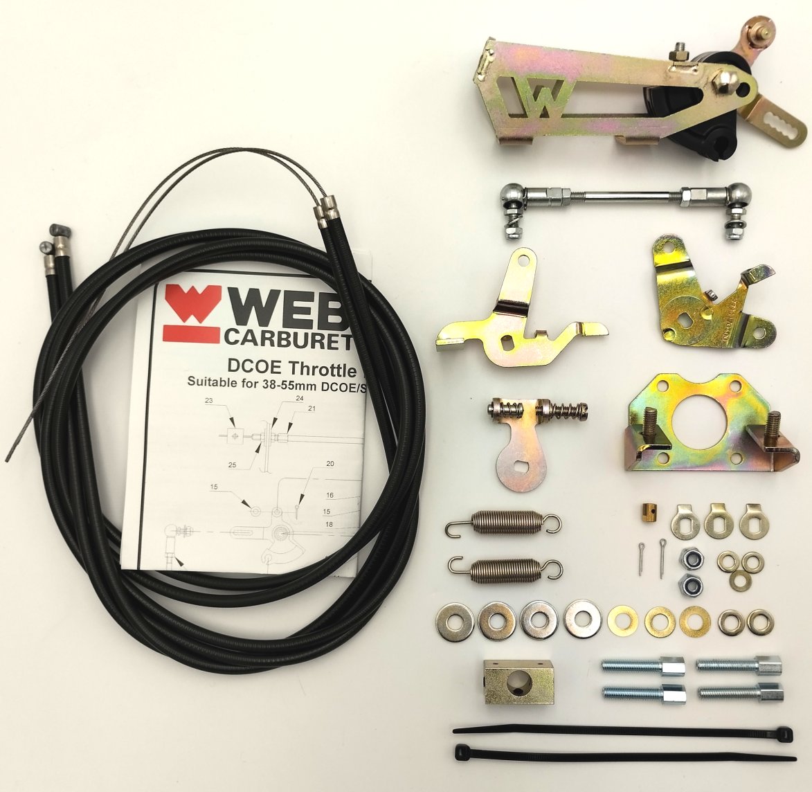  Weber DCOE twin cable linkage set BOTTOM mount 