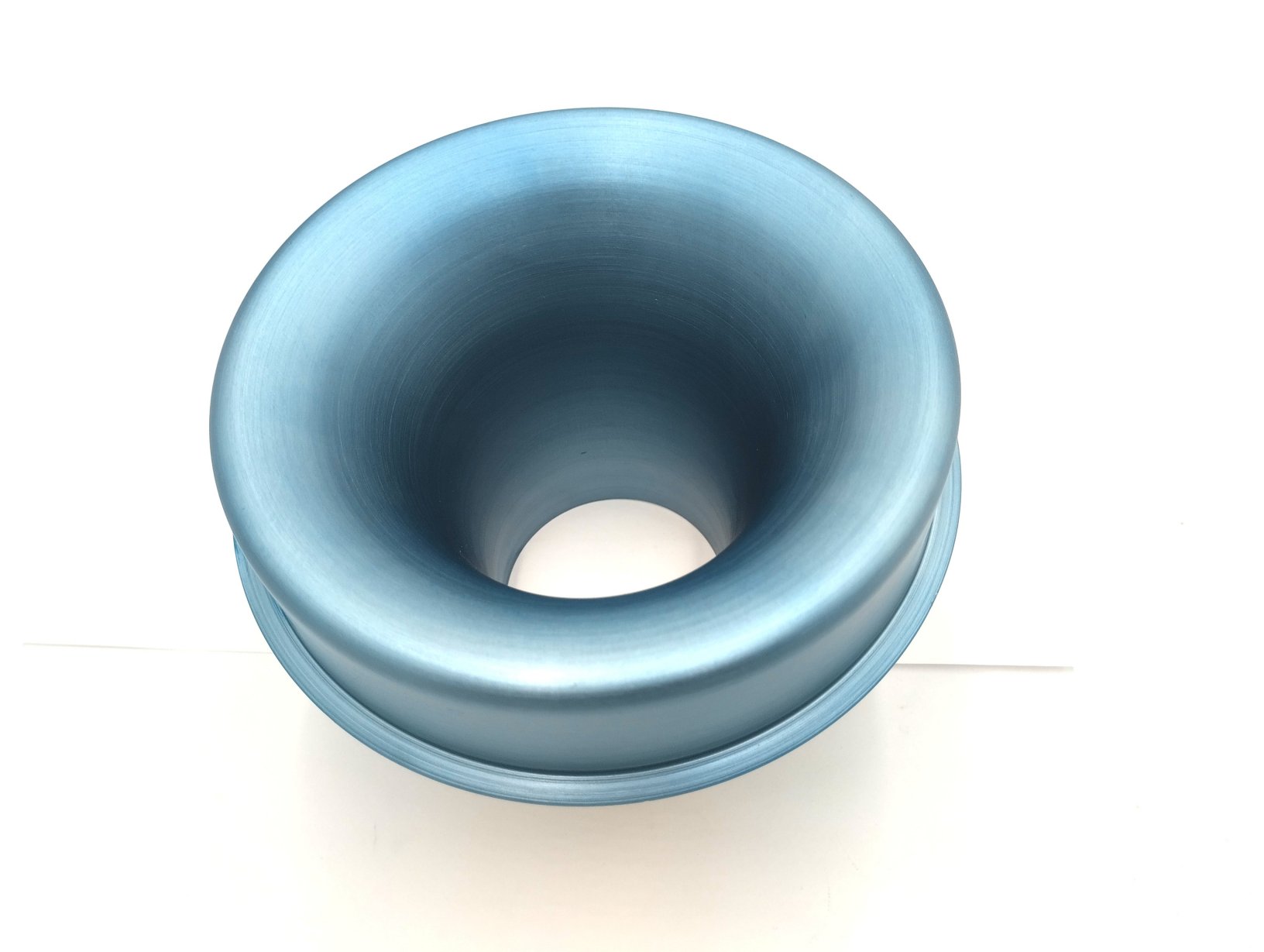 Spun Aluminium Universal Air Horn Blue Anodised