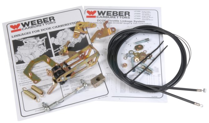  Weber DCOE twin cable linkage set top mount 